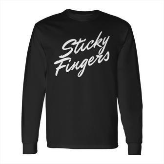 Sticky Fingers Band Logo White Long Sleeve T-Shirt | Favorety UK