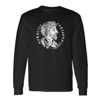 Stoicism Marcus Aurelius Ancient Roman Coin Stoic Long Sleeve T-Shirt | Favorety