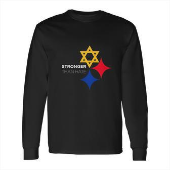 Stronger Than Hate Official Pittsburgh Steelers Steel City Star Of David Long Sleeve T-Shirt | Favorety UK