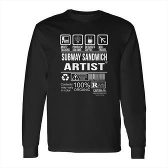 Subway Sandwich Artist Long Sleeve T-Shirt | Favorety DE