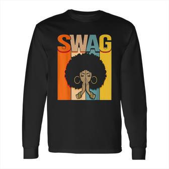 Swag Vintage Melanin Queen Long Sleeve T-Shirt | Favorety AU