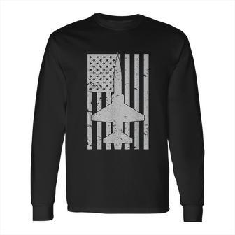 T38 Talon Patriotic Vintage Jet Trainer Pilot Long Sleeve T-Shirt | Favorety