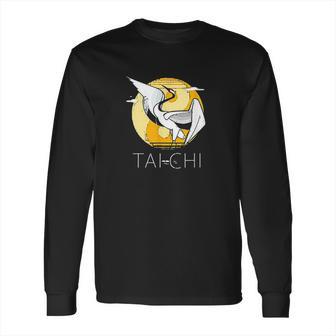 Tai Chi Yin Yang Crane Chinese Art Long Sleeve T-Shirt | Favorety AU