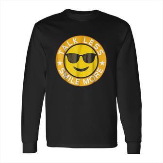 Talk Less Smile More Hamilton Yellow Emoji Smile Long Sleeve T-Shirt | Favorety CA