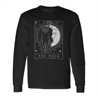 Tarot Card Crescent Moon And Cat Aesthetic Gift 2022 Long Sleeve T-Shirt | Favorety DE