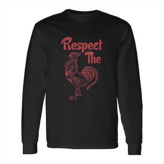 Teelocity Respect The Sriracha Hot Sauce Officially Licensed Fitted Long Sleeve T-Shirt | Favorety AU