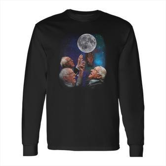 Three Bernie Sanders Moon Tshirt Long Sleeve T-Shirt | Favorety