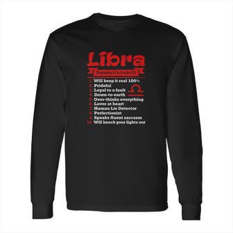 Top Ten Signs To Spot True Libra Red Color Long Sleeve T-Shirt | Favorety AU