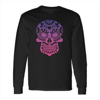 Traditional Day Of The Dead Mexico Calavera Sugar Skull Long Sleeve T-Shirt | Favorety UK