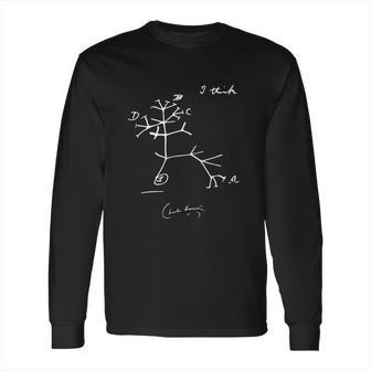 Tree Of Life I Think Charles Darwin Evolutionary Sketch Long Sleeve T-Shirt | Favorety UK