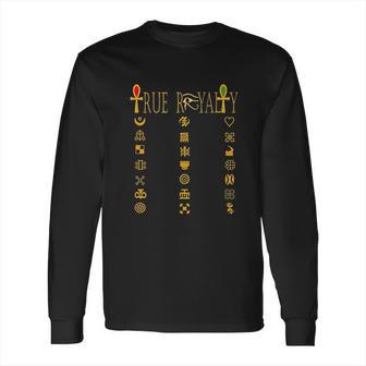 True Royalty Melanin Kemetic Adinkra Long Sleeve T-Shirt | Favorety DE