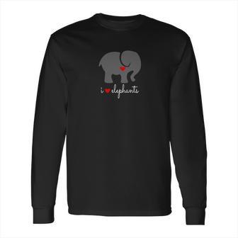 Un Bon Oeuf Designs I Love Elephants Long Sleeve T-Shirt | Favorety AU