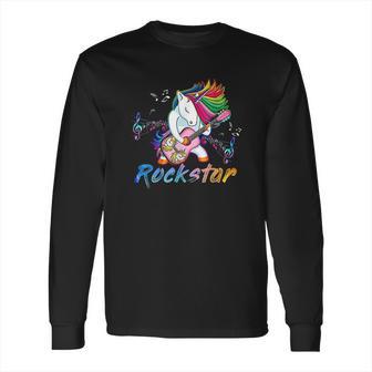 Unicorn Rock Star Guitar Rockin Music Singer Long Sleeve T-Shirt | Favorety CA