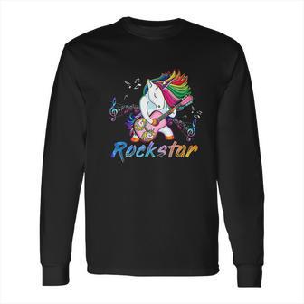 Unicorn Rock Star Guitar Rocking Music Singer Long Sleeve T-Shirt | Favorety UK