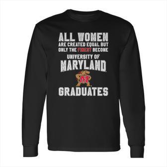 University Of Maryland Graduated Woman Long Sleeve T-Shirt | Favorety