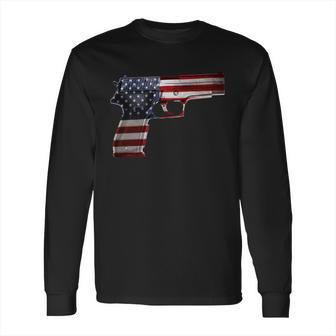 Usa Pistol Gun Long Sleeve T-Shirt | Favorety