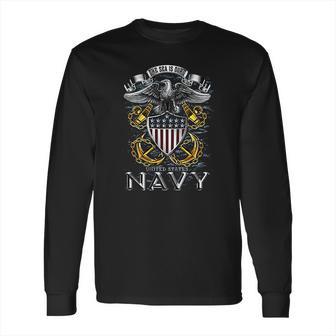 Usn Navy Full Print Eagle Hooded Long Sleeve T-Shirt | Favorety