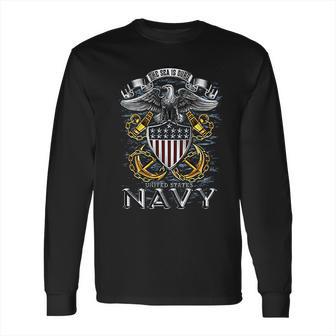 Usn Navy Full Print Eagle Long Sleeve T-Shirt | Favorety AU