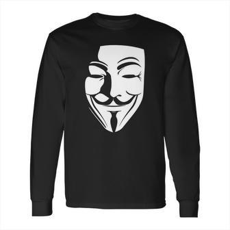 V Per Vendetta Face Film Horror Cinema Tv T-Shirt Long Sleeve T-Shirt | Favorety