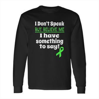 Verbal Awareness Cerebral Palsy Brain Damage Awareness Long Sleeve T-Shirt | Favorety AU