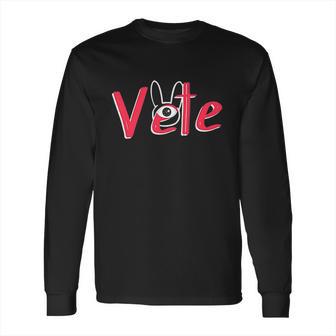 Vete One Eye Trap Bunny Silhouette Bad Doodle Gift Long Sleeve T-Shirt | Favorety