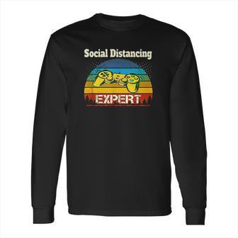 Video Game Social Distancing Expert Gamer Long Sleeve T-Shirt | Favorety