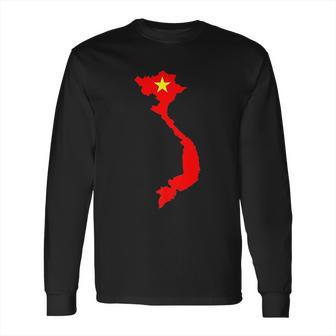 Vietnam Country Map Long Sleeve T-Shirt | Favorety