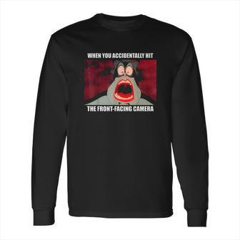 Villains Ursula Accidental Front Facing Camera Meme Long Sleeve T-Shirt | Favorety DE