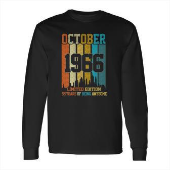 Vintage 1966 55 Years Old Made In October 1966 55Th Bday Long Sleeve T-Shirt | Favorety UK