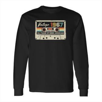 Vintage 1967 Retro Cassette 55Th Birthday 55 Years Old Long Sleeve T-Shirt | Favorety