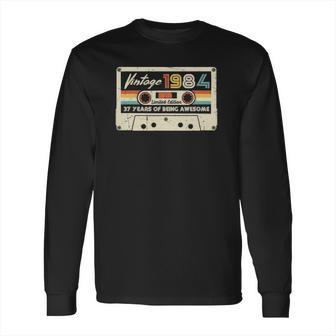 Vintage 1984 Retro Cassette 38Th Birthday 38 Years Old Long Sleeve T-Shirt | Favorety CA