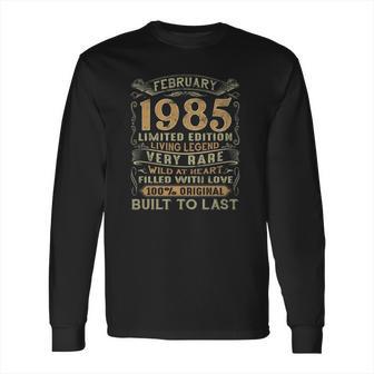 Vintage 36 Years Old February 1985 36Th Birthday Gift Idea Long Sleeve T-Shirt | Favorety CA