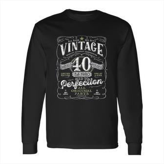 Vintage 41St Birthday For Him 1980 Aged To Perfection Long Sleeve T-Shirt | Favorety CA