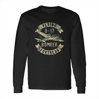 Vintage B17 Bomber Ww2 Plane Aviation Airplane Grunge Long Sleeve T-Shirt | Favorety UK