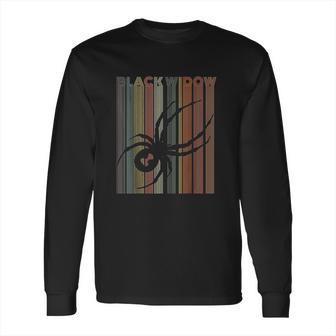 Vintage Black Widow Retro Spider Long Sleeve T-Shirt | Favorety