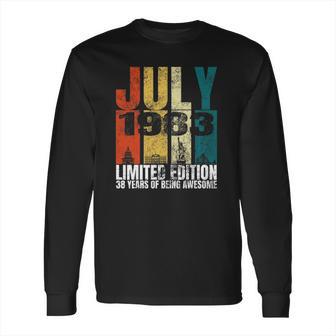 Vintage July 1983 Bday Costume 38 Years Old 38Th Birthday Long Sleeve T-Shirt | Favorety