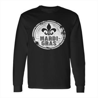 Vintage Mardi Gras New Orleans Logo Long Sleeve T-Shirt | Favorety