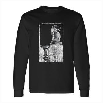 Vintage Pawn And Knight Shadow Chess Long Sleeve T-Shirt | Favorety AU