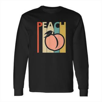 Vintage Peach Peach Fruit Emoji Gift Long Sleeve T-Shirt | Favorety AU