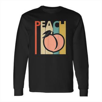 Vintage Peach Fruit Emoji Long Sleeve T-Shirt | Favorety AU