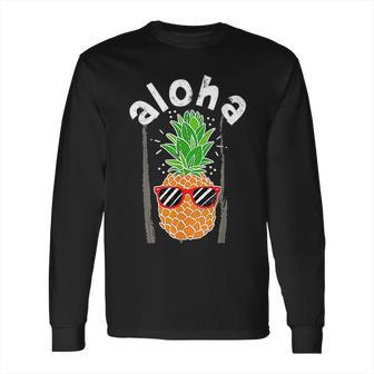 Vintage Pineapple Aloha Sunglasses Hawaiian Long Sleeve T-Shirt | Favorety UK