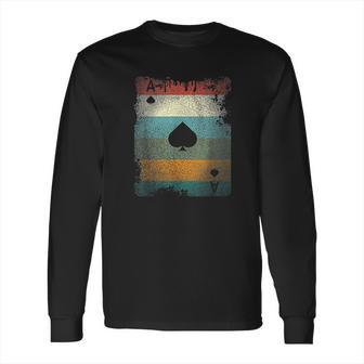 Vintage Poker Ace Of Spades Long Sleeve T-Shirt | Favorety UK