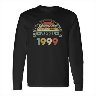 Vintage Retro April 1999 22Nd Birthday Gift 22 Years Old Long Sleeve T-Shirt | Favorety UK