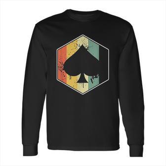 Vintage Spade Retro Poker Card Symbol Casino Long Sleeve T-Shirt | Favorety UK