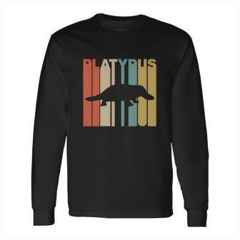 Vintage Style Platypus Silhouette T-Shirt Long Sleeve T-Shirt | Favorety AU