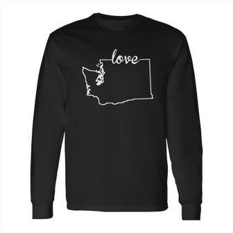 Washington State Home I Love Evergreen State Seattle Long Sleeve T-Shirt | Favorety AU