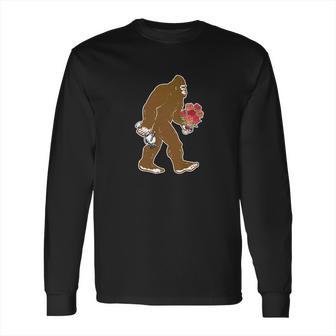 Weed Cannabis Funny Marijuana Bong Bigfoot Roses Gift Long Sleeve T-Shirt | Favorety