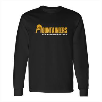 West Virginia Mountaineers Texas Horns Down Long Sleeve T-Shirt | Favorety UK