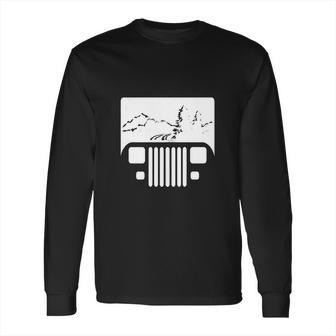 White Adventuring Yj Jeep Long Sleeve T-Shirt | Favorety AU