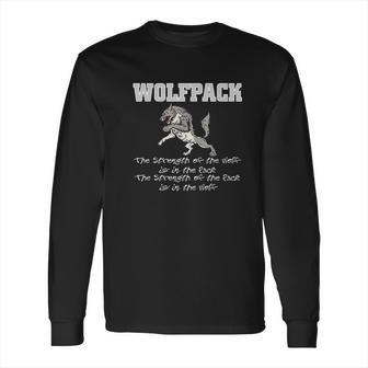 Wolfpack Strength Of Pack Long Sleeve T-Shirt | Favorety AU